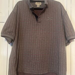 Vintage IZOD Golfing Polo Shirt - Brown and Gray